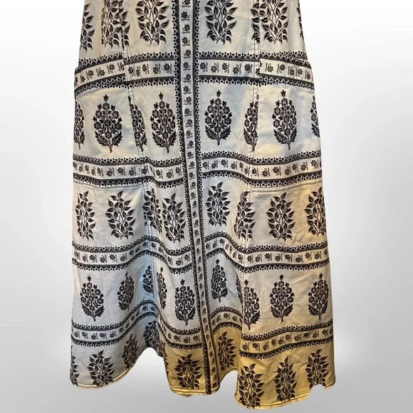 Anthropologie Brown and White Floral Dress - Picture 3 of 10